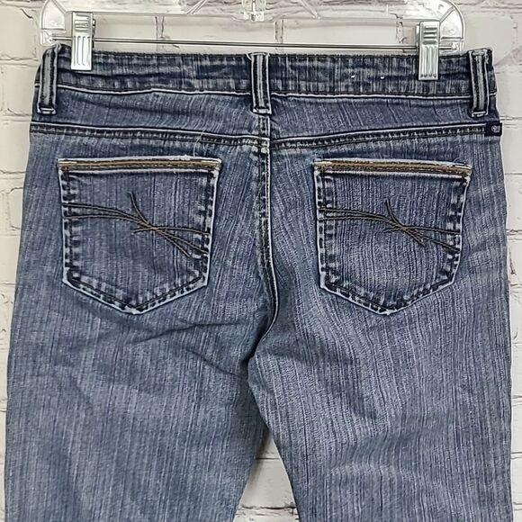 Cruel Girl Low Rise Relaxed Distressed Denim Blue Jeans Size 5 Cowgirl Western - Picture 9 of 9